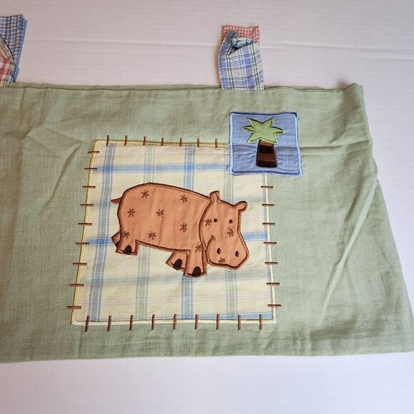 2 Kids Line window valances safari animals Boy Girl room hippo elephant unisex - Picture 2 of 10